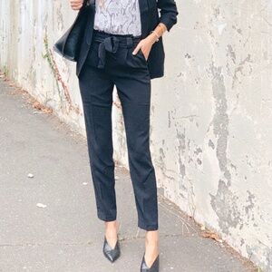 Express Ankle High Rise Paperbag Pant 2L